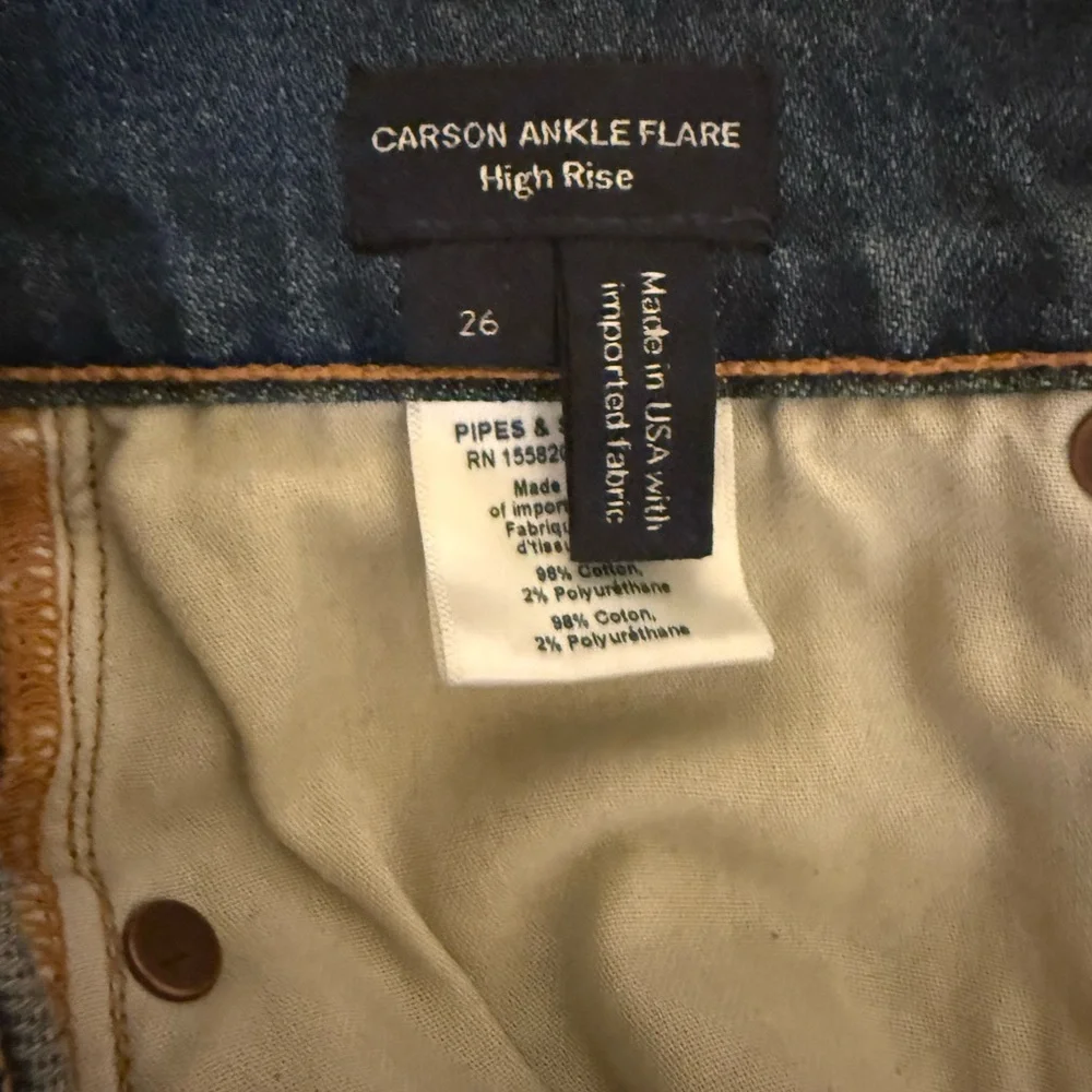 Veronica Beard High Rise Blue Jeans Classic Straight-Leg - Picture 6 of 7